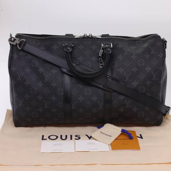 LOUIS VUITTON Eclipse Keepall Bandouliere 45 Boston Bag M43278 - Picture 12 of 16